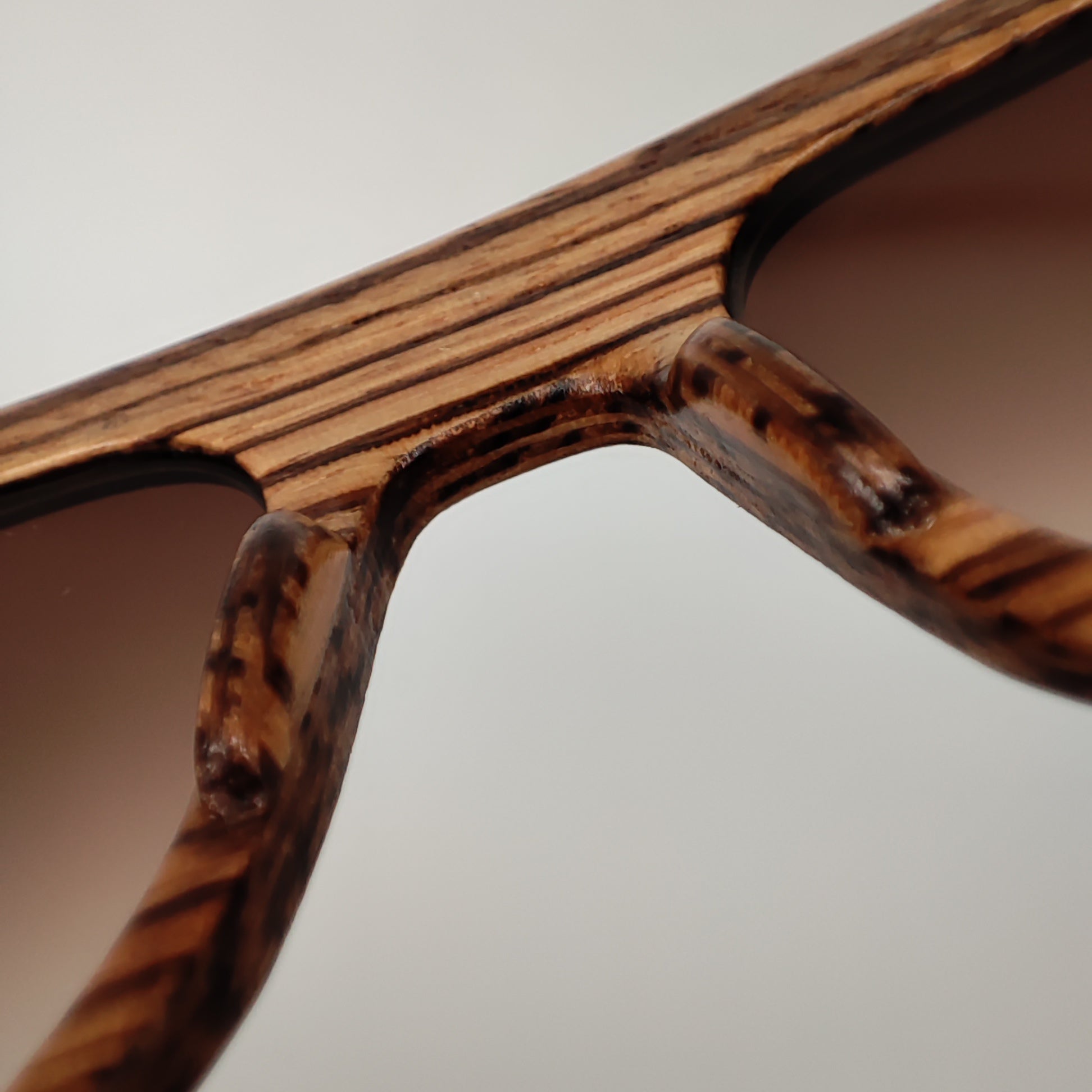 Massimo Annibali Sunglasses in Zebra Wood - LIVORNO model