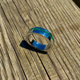 Green Jade Ring with Side Inlay