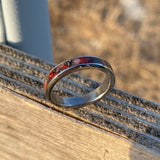 Ruby, Opal and Black Tourmaline Ring