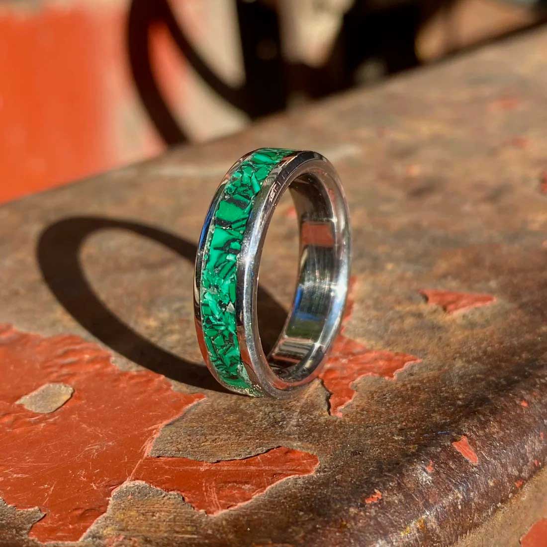 Anello di malachite