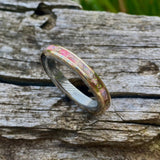 Mokume Gane Ring, Damascus Steel and Opal