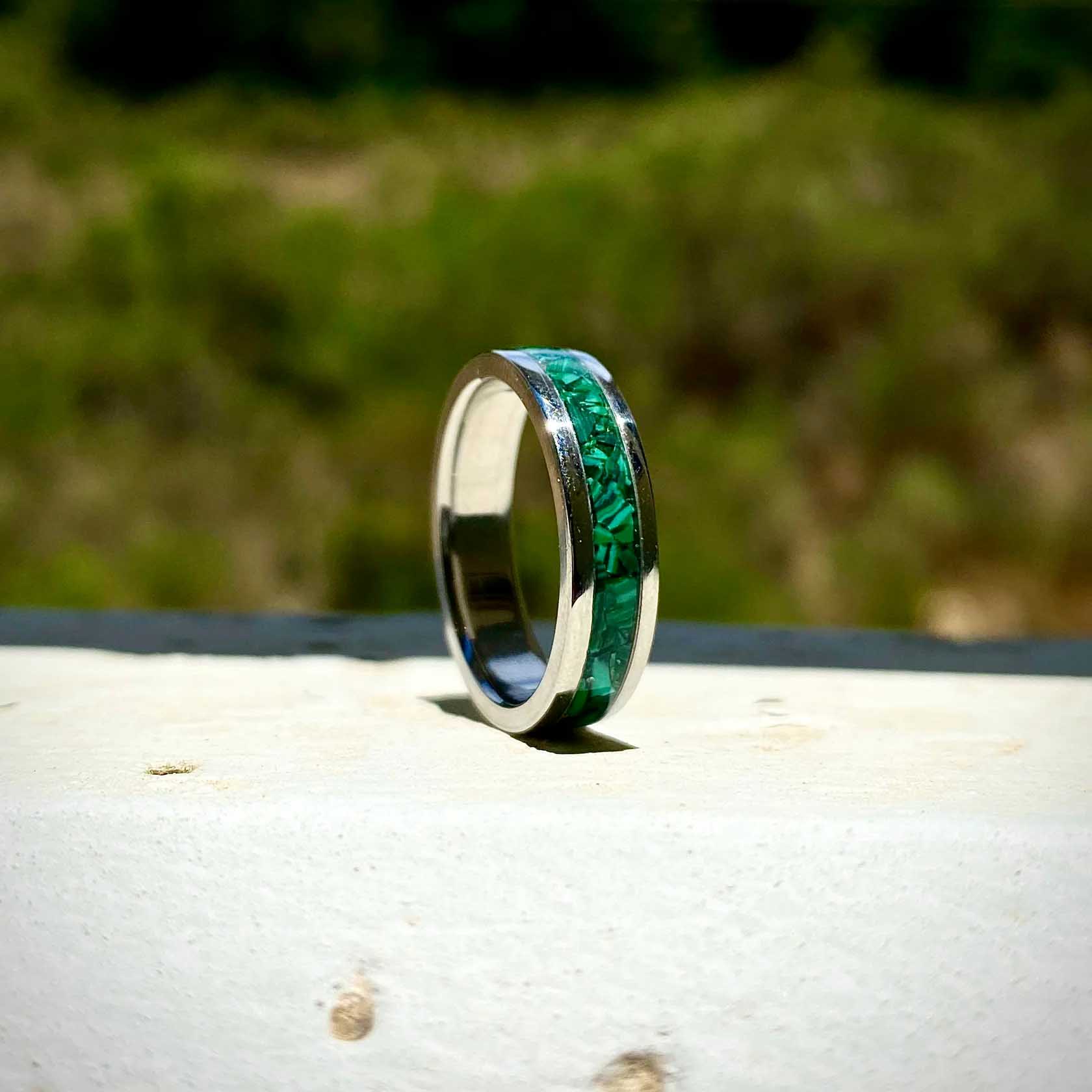 Anello di malachite