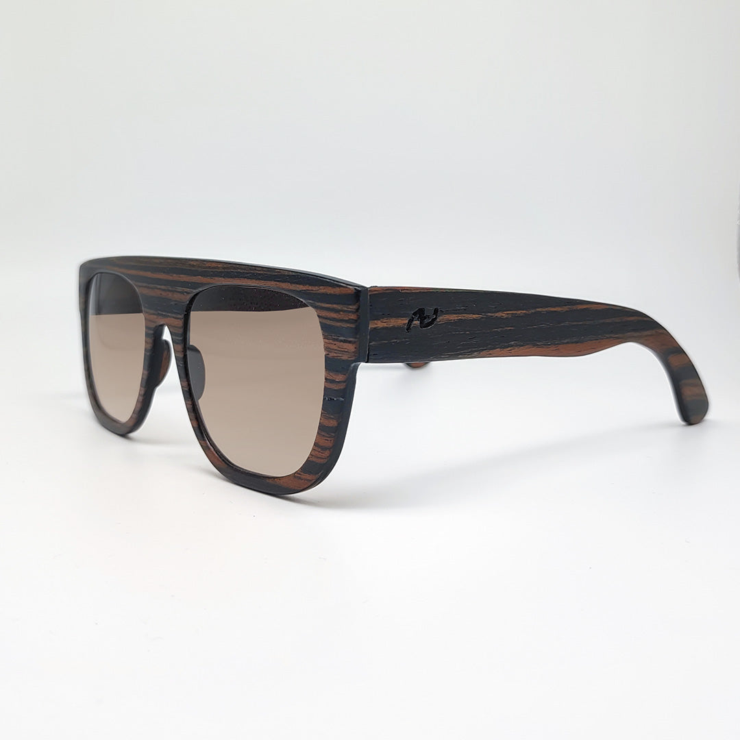 Massimo Annibali Sunglasses in Dark Zebrano Wood - FIRENZE Model