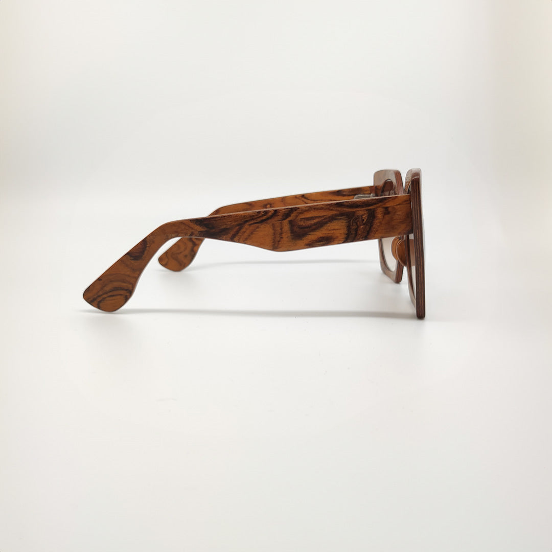 Massimo Annibali Sunglasses in Walnut Burl - ROMA Model