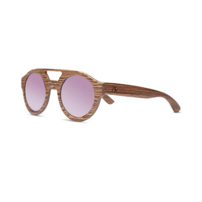 Massimo Annibali Sunglasses in Zebrano Wood - MILANO Model