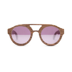 Massimo Annibali Sunglasses in Zebrano Wood - MILANO Model